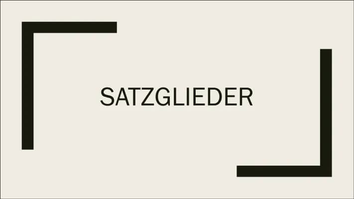 Know Satzglieder - PowerPoint thumbnail