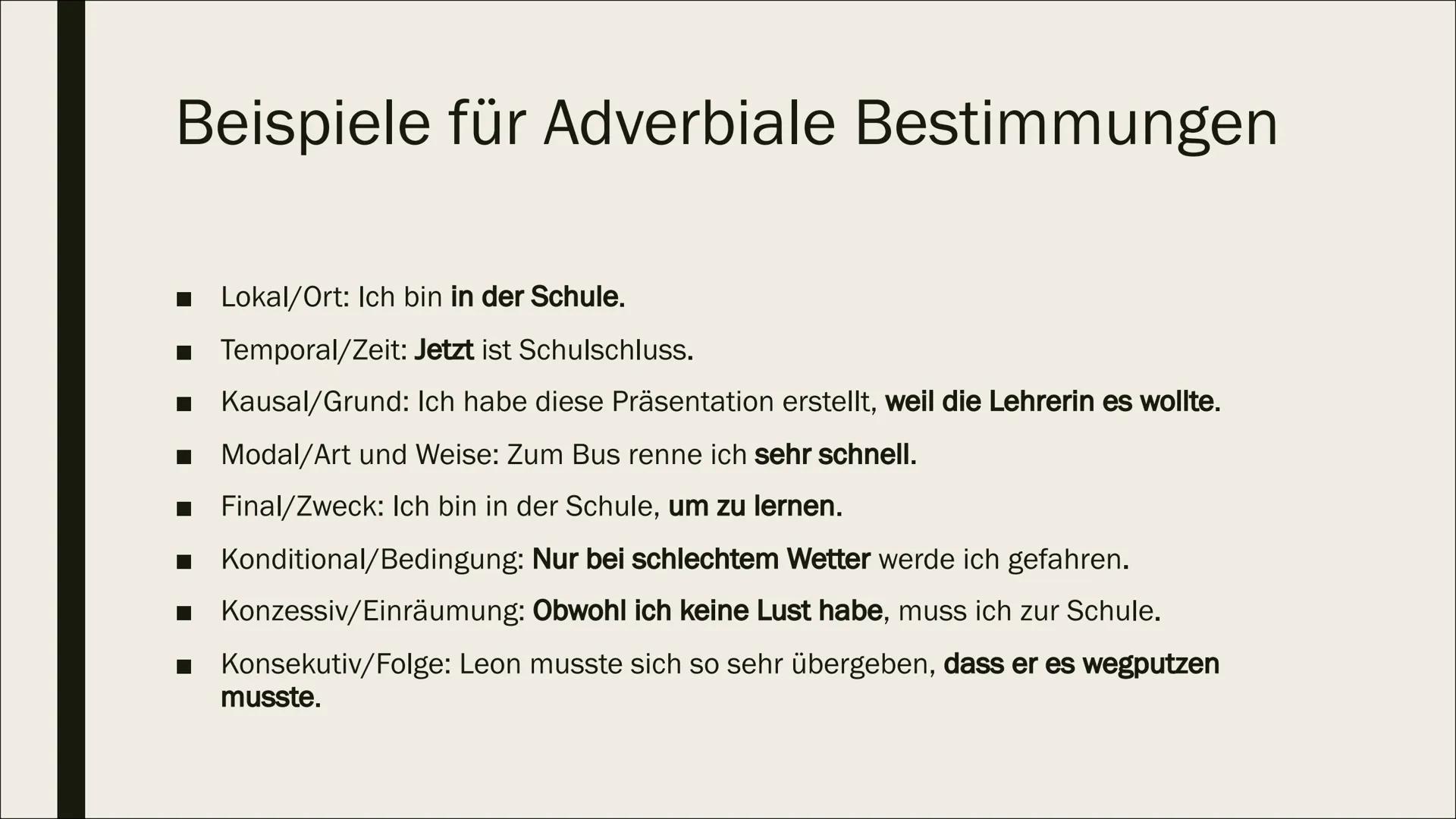 SATZGLIEDER Inhalt
■ Subjekt
Prädikat
Objekt
Adverbiale Bestimmung
Attribut Subjekt
Sagt aus wer oder was etwas tut
Ist entweder
ein Nomen
-