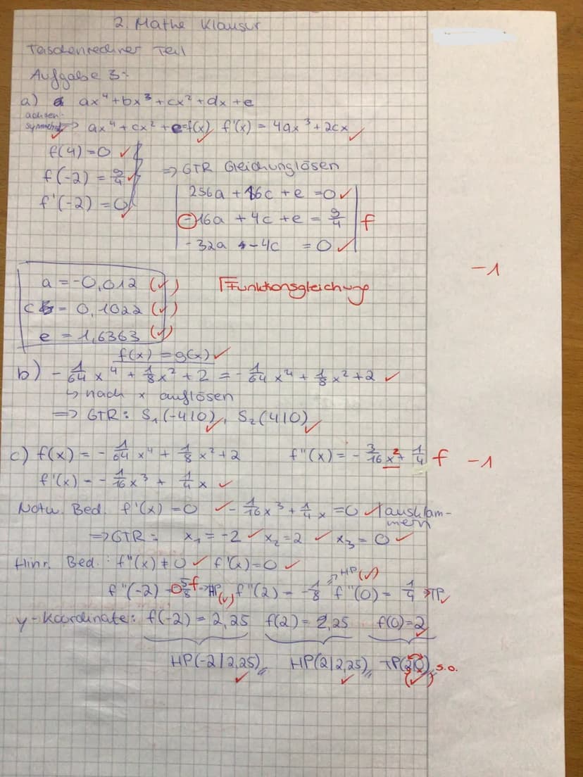 Mathematik Q1 G1-2020/2021
Lehrkraft
Hinweise:
2. Klausur im Grundkurs Mathematik
Name:
Schreiben Sie auf die erste Seite: 2. Klausur 2020/2