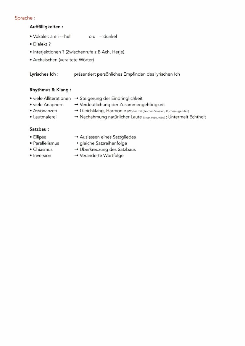Aufbau Gedichtanalyse
1. Einleitungsgedanke
Titel des Gedichts
• Name des Autors
• Erscheinungsjahr, wenn angegeben
• Themenstellung des Ged
