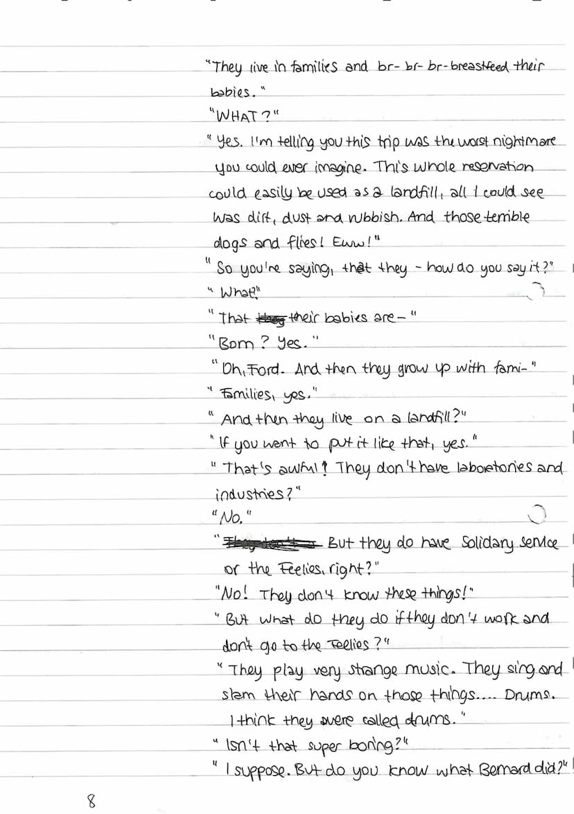 5
10
15
20
25
30
35
40
45
50
55
Written Exam
Extract from Aldous Huxley's novel "Brave New World"
Bernard and Lenina are taken to the pueblo