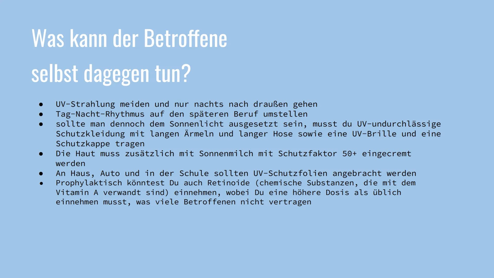 Xeroderma
Pigmentosum
(Mondscheinkran
kheit) Gliederung
Definition
• Häufigkeit
Ursachen
Symptome
Diagnose
Therapie
Was kann der Betroffene 