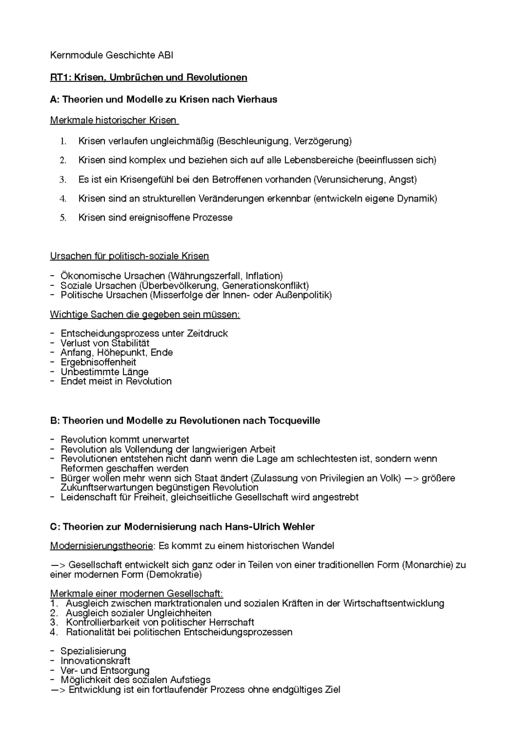 Kernmodule Theorien Geschichte Abitur 2023