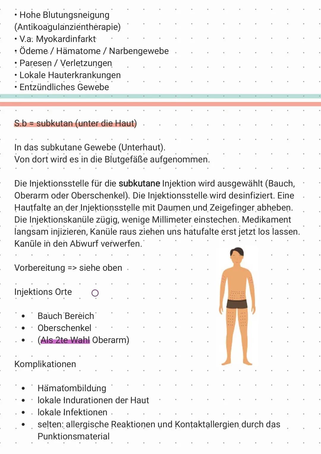 1.4-SC-1K.-
I.M. = Intra Muskuläre
in den Skelett Muskel (quergestreift willkürlich)
Aufnahme ist schneller als bei der s.c.-Injektion, aber