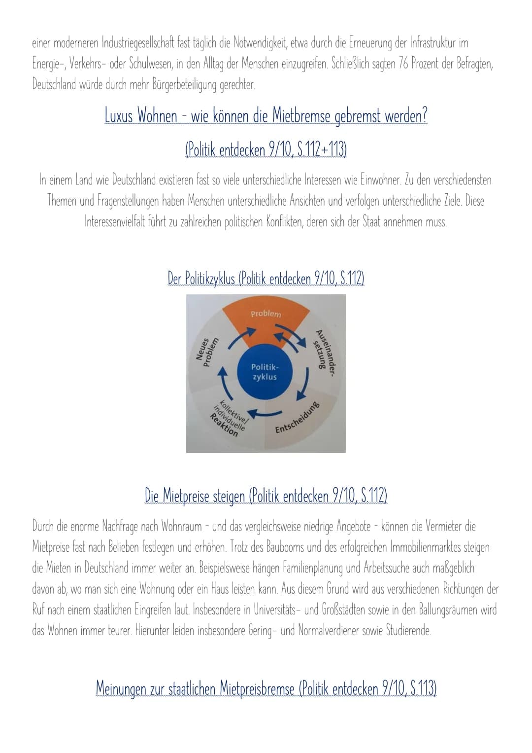 Gemeinschaftskundearbeit Nr.2
Wer trifft im Land die Entscheidungen? (Politik entdecken 9/10, S.110)
Bundestag, Bundespräsident, Bundeskanzl