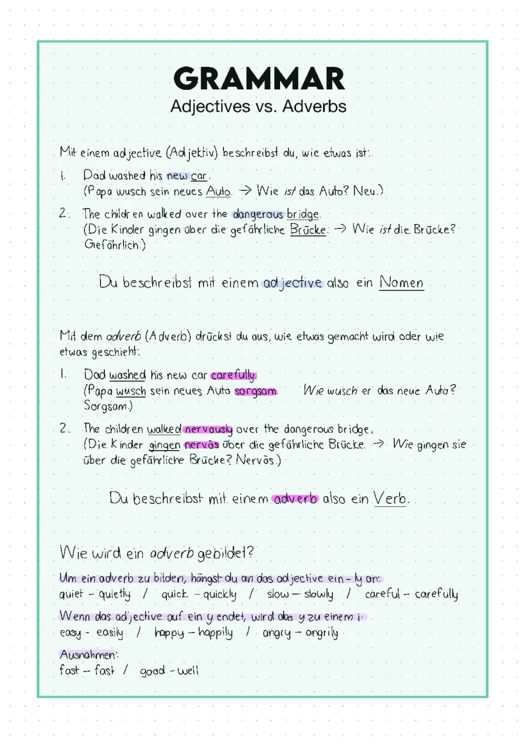 Adjectives vs Adverbs