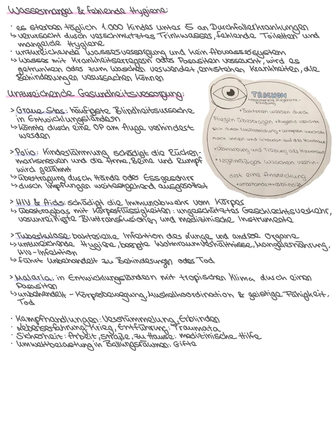 Sowi-Arbeit
-Definition Menschen mit Behinderungen
-Arten von Behinderungen
- Wann können Behinderungen verworben" werden
- Ursachen in Entw