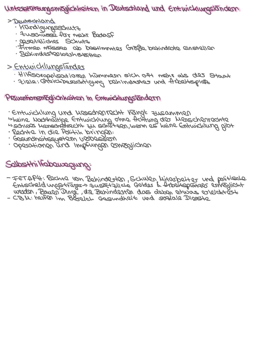Sowi-Arbeit
-Definition Menschen mit Behinderungen
-Arten von Behinderungen
- Wann können Behinderungen verworben" werden
- Ursachen in Entw