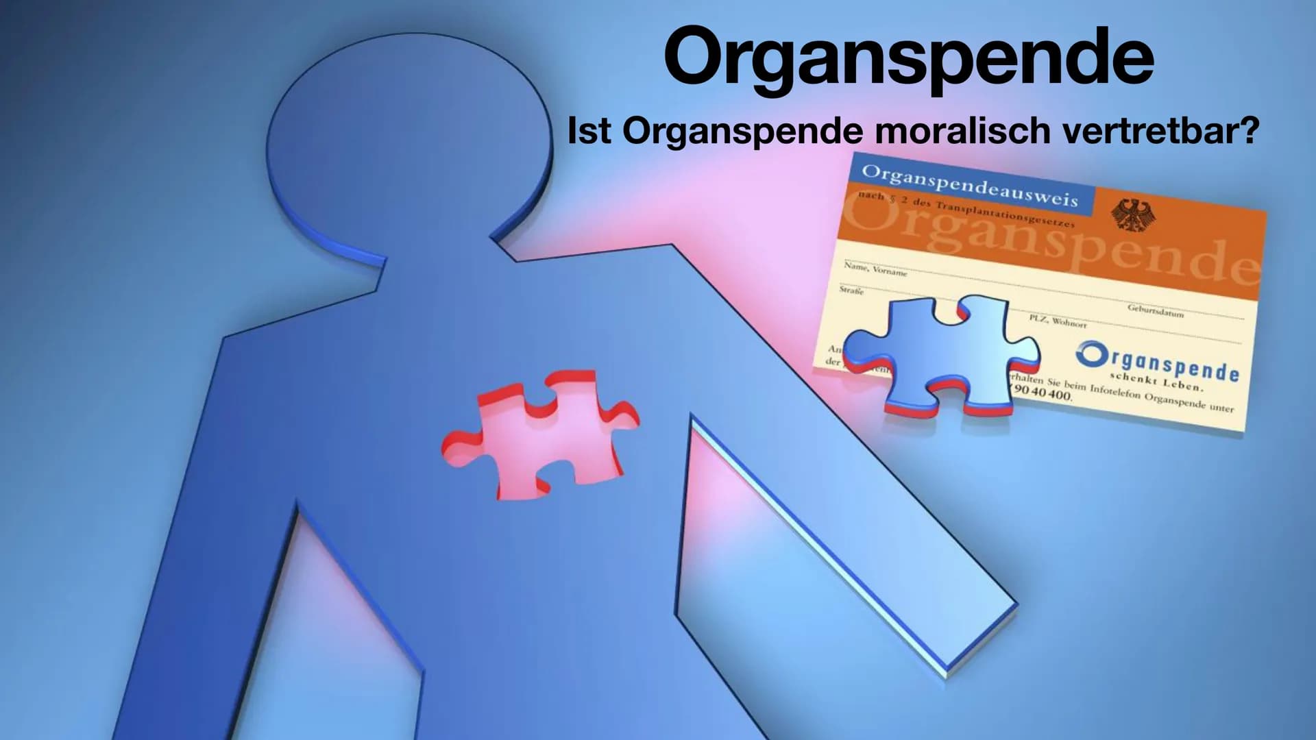 Handout
Was ist Organspende?
Freigabe von Organen zur Transplantation
bei postmortaler Organspende: anonym->nach Hirntod
Lebendspende nicht 