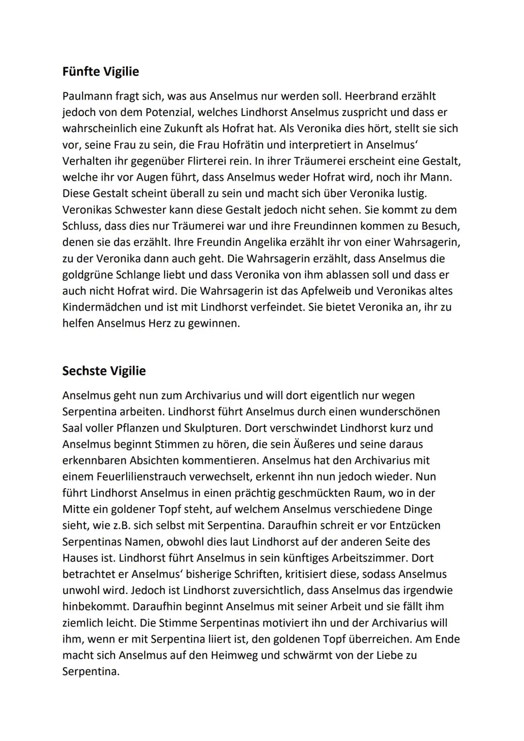 Der goldene Topf
Inhalt
Erste Vigilie
Anselmus läuft ausversehen gegen eine Frau, die daraufhin ihren Korb mit
Essen fallen lässt. Sie pöbel