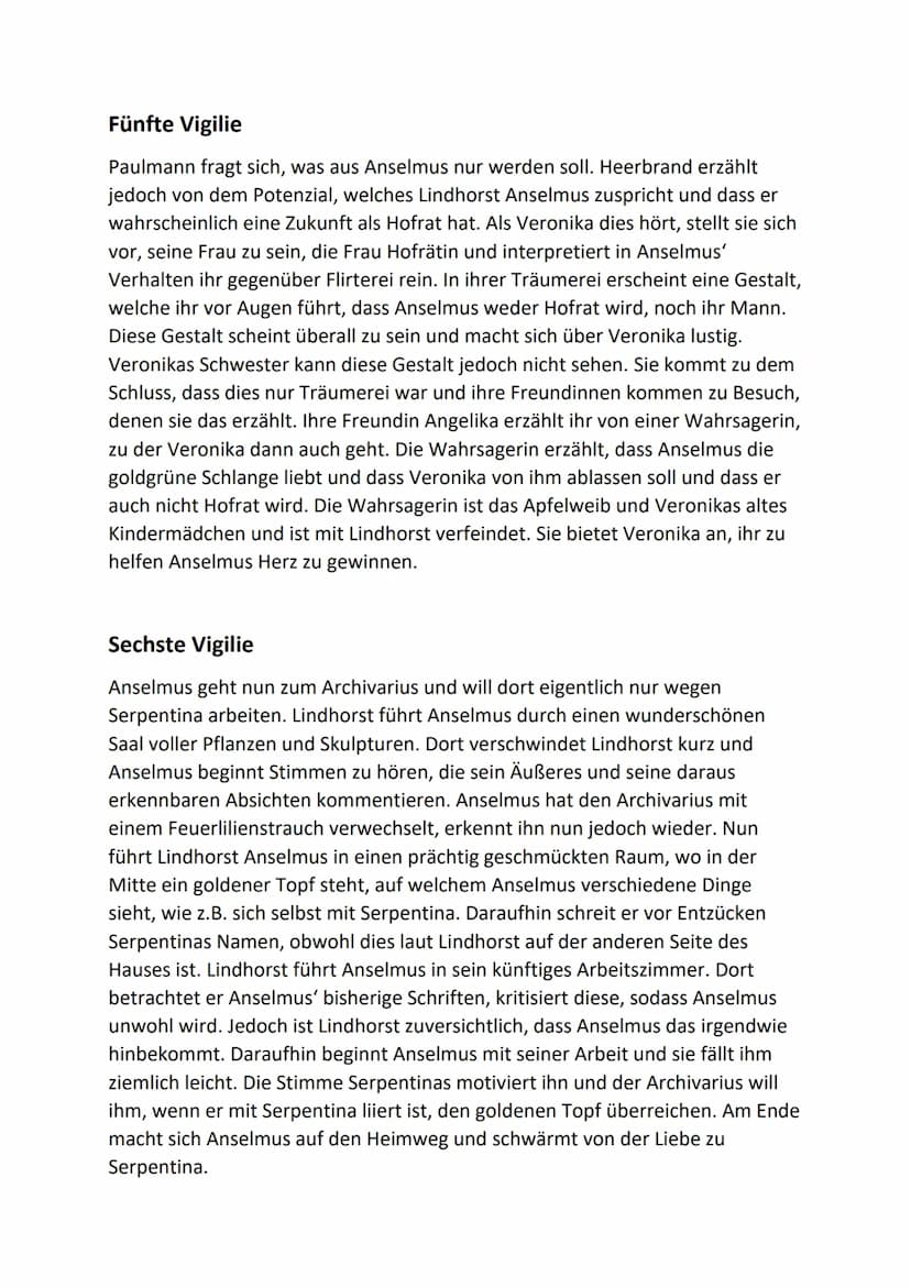 Der goldene Topf
Inhalt
Erste Vigilie
Anselmus läuft ausversehen gegen eine Frau, die daraufhin ihren Korb mit
Essen fallen lässt. Sie pöbel