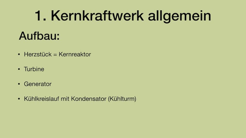 Kernkraftwerk
LUGT T Gliederung
1. Kernkraftwerk allgemein
2. Aufbau und Funktionsweise eines Kernkraftwerks
2. 1. Druckwasserreaktor
2. 2. 