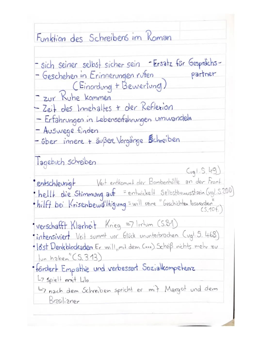 Wie schreibt man ein Tagebuch und Unter der Drachenwand Analyse