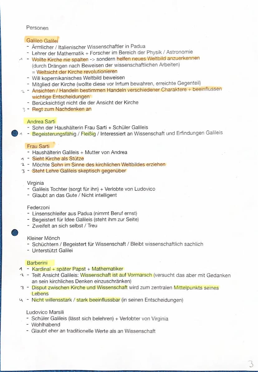 Leben des Galilei
^
2
Themen
Apologie des wissenschaftlichen Rationalismus
Wille, dass Wissenschaft eine Ethik behält
Kritik des religiösen 