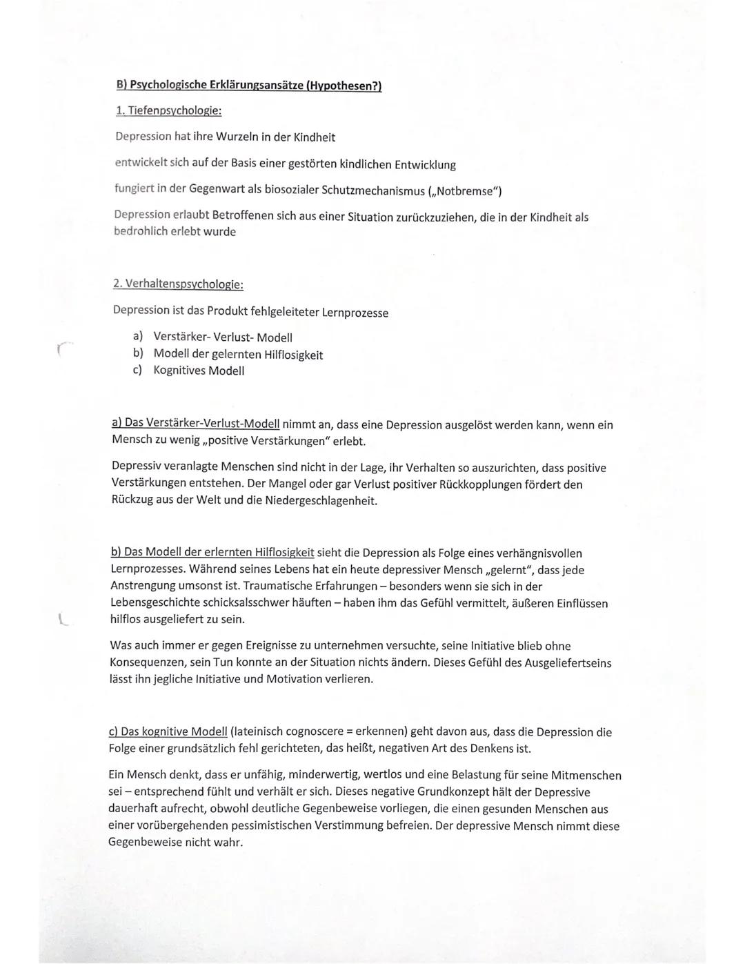 DEPRESSION
Definition nach WHO
Eine Depression ist eine weit verbreitete psychische Störung, die durch Traurigkeit, Interessenlosigkeit
und 
