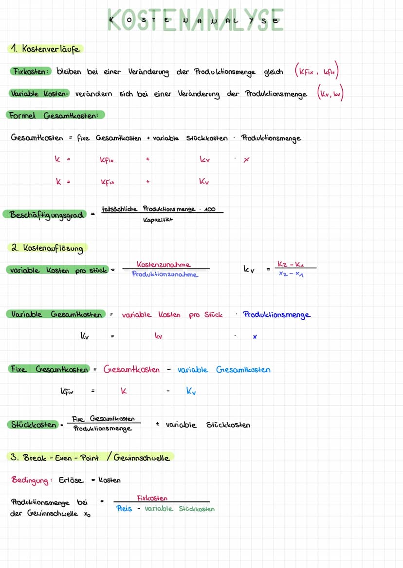 Einzelkosten: Kosten, die einem Produkt direkt zugerechnet werden können.
Gemeinkosten: Kosten, die für mehrere Kostenträger gemeinsam anfal
