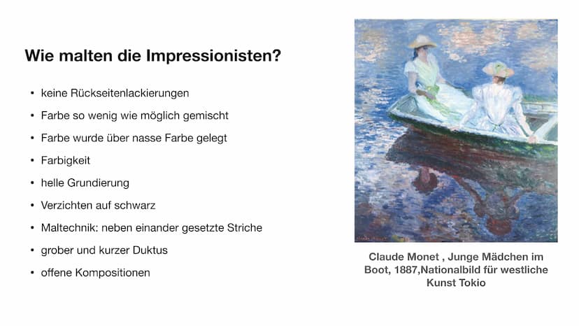 Der Impressionismus
und Post-Impressionismus Sternennacht, Vincent van Gogh 1889 Index
●
●
●
●
Impressionismus
Entstehung Impressionismus
Me