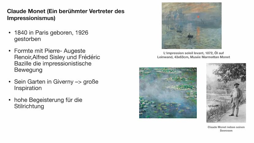 Der Impressionismus
und Post-Impressionismus Sternennacht, Vincent van Gogh 1889 Index
●
●
●
●
Impressionismus
Entstehung Impressionismus
Me
