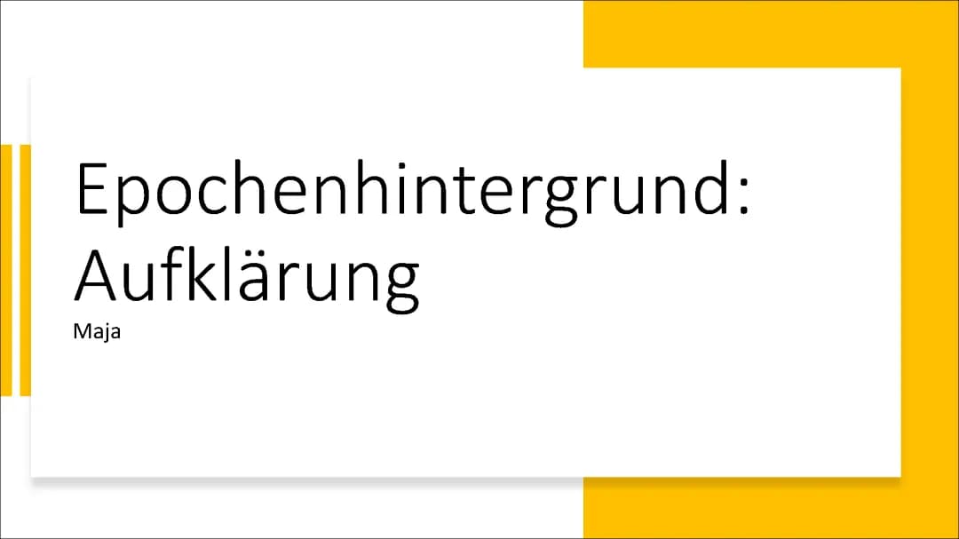 Epoche der Aufklärung