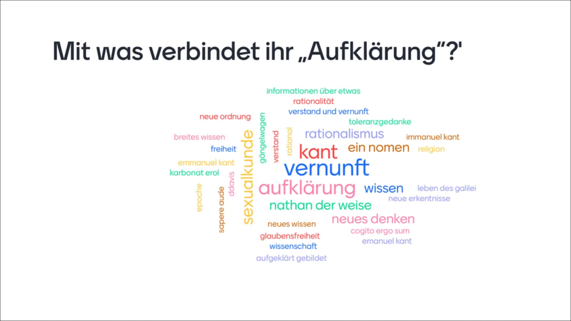 Epochenhintergrund:
Aufklärung
Maja Übersicht
• Mentimeter
Aufgabe 1: Kunst aus der Epoche der Aufklärung
Historische Hintergrund
Epoche der