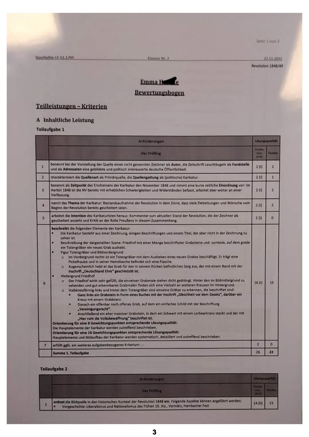 Q1.1 LK Geschichte |MI
Aufgabenstellung
Klausur Nr. 2
Interpretieren Sie die vorliegende Bildquelle, indem Sie
1. sie analysieren;
Hannah Ar
