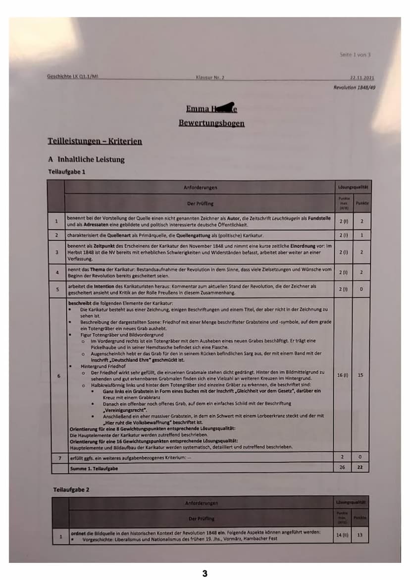 Q1.1 LK Geschichte |MI
Aufgabenstellung
Klausur Nr. 2
Interpretieren Sie die vorliegende Bildquelle, indem Sie
1. sie analysieren;
Hannah Ar