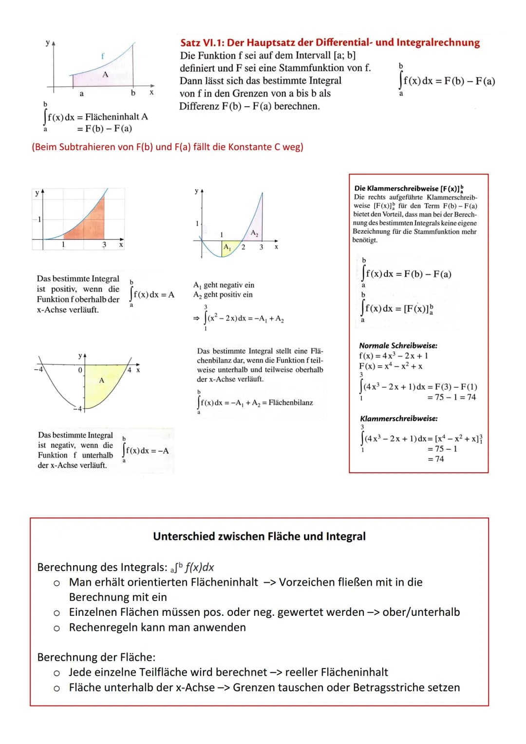 a
n+A*
Integralrechnung
Integrieren <-> Ableiten
Jede differenzierbare Funktion F(x), für die gilt:
f(x)=F'(x), nennt man Stammfunktion von 