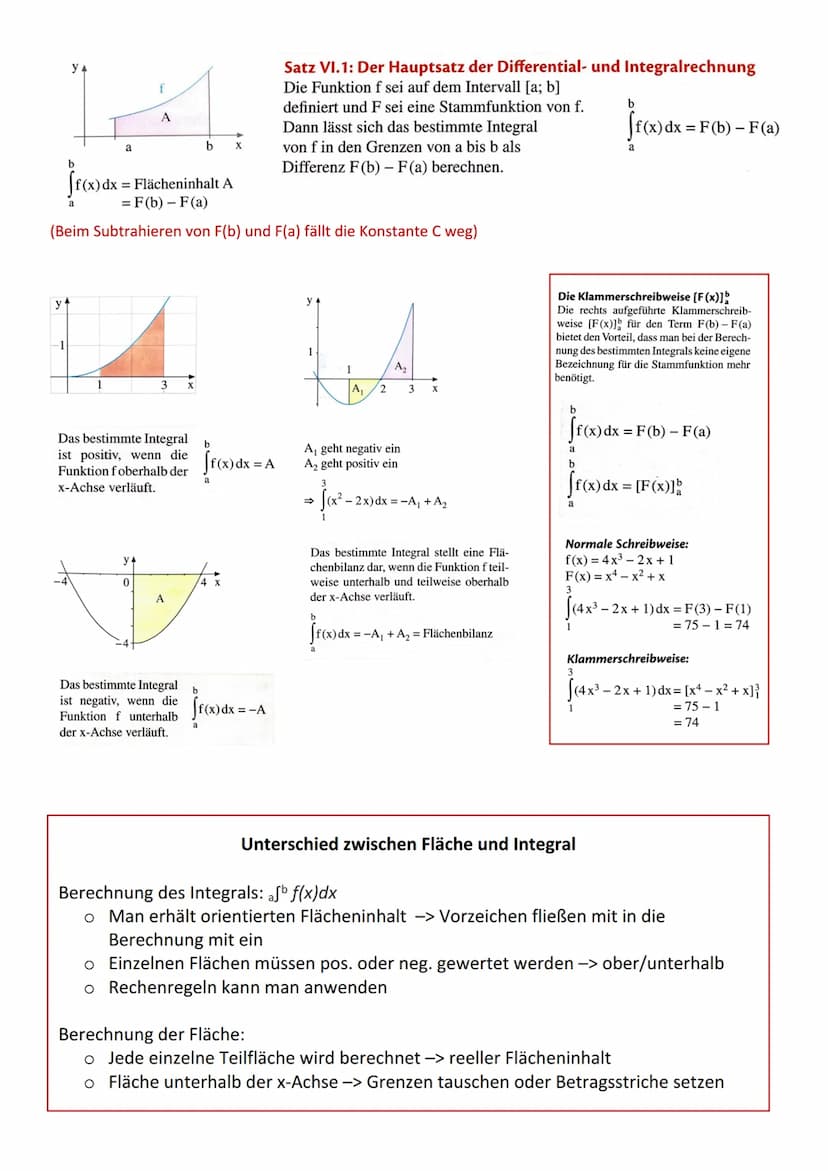 a
n+A*
Integralrechnung
Integrieren <-> Ableiten
Jede differenzierbare Funktion F(x), für die gilt:
f(x)=F'(x), nennt man Stammfunktion von 