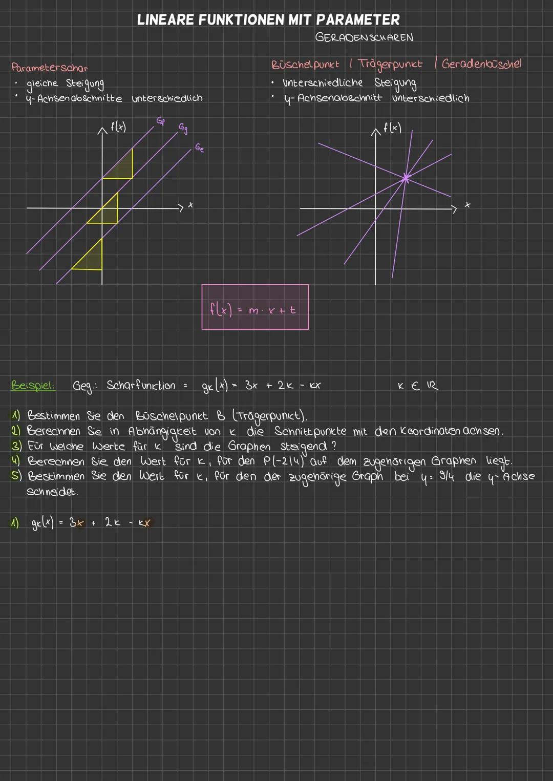 # Mathe Analysis:
BOS # LINEARE FUNKTIONEN

$f(x) = m x + t$

$f(x) = 4$

$m = Steigung$

$x = + - Achse$

$t = 4-Achse$

- $m> O$ Steigend
