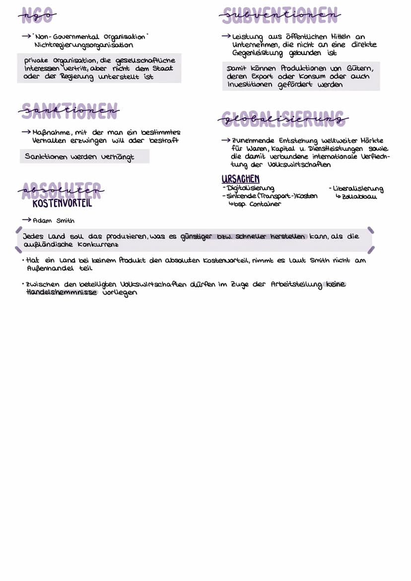 Reihandel
→ ungehinderter Handel zwischen Volkswirtschaften, in welchem sich durch Arbeitsteilung und freiem
Wettbewerb komparative kostenvo