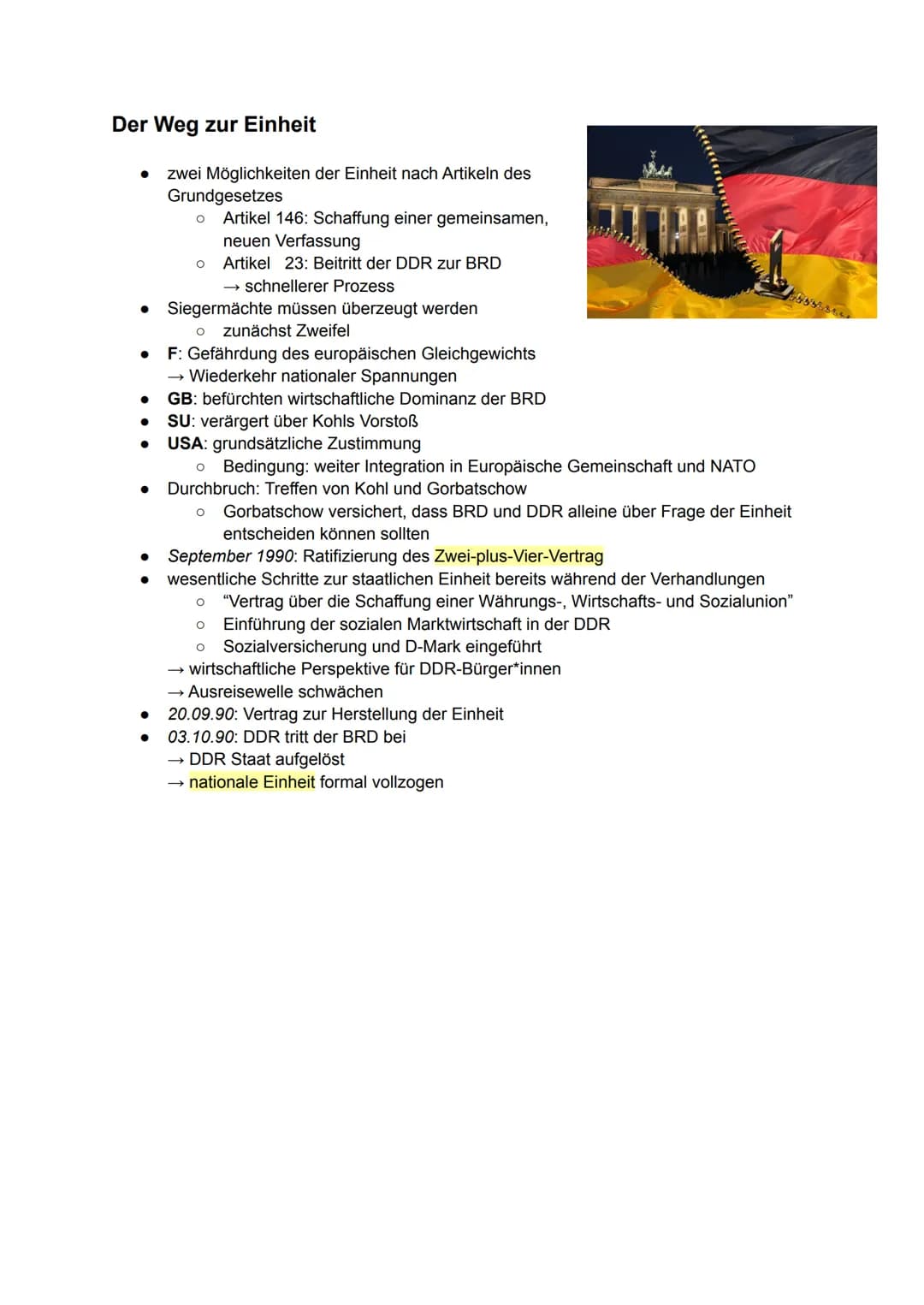 DDR und BRD
Vorgeschichte
September 1945: Ende des Zweiten Weltkriegs
● Siegermächte teilen Deutschland in 4 Besatzungszonen
●
O 1947: Bildu