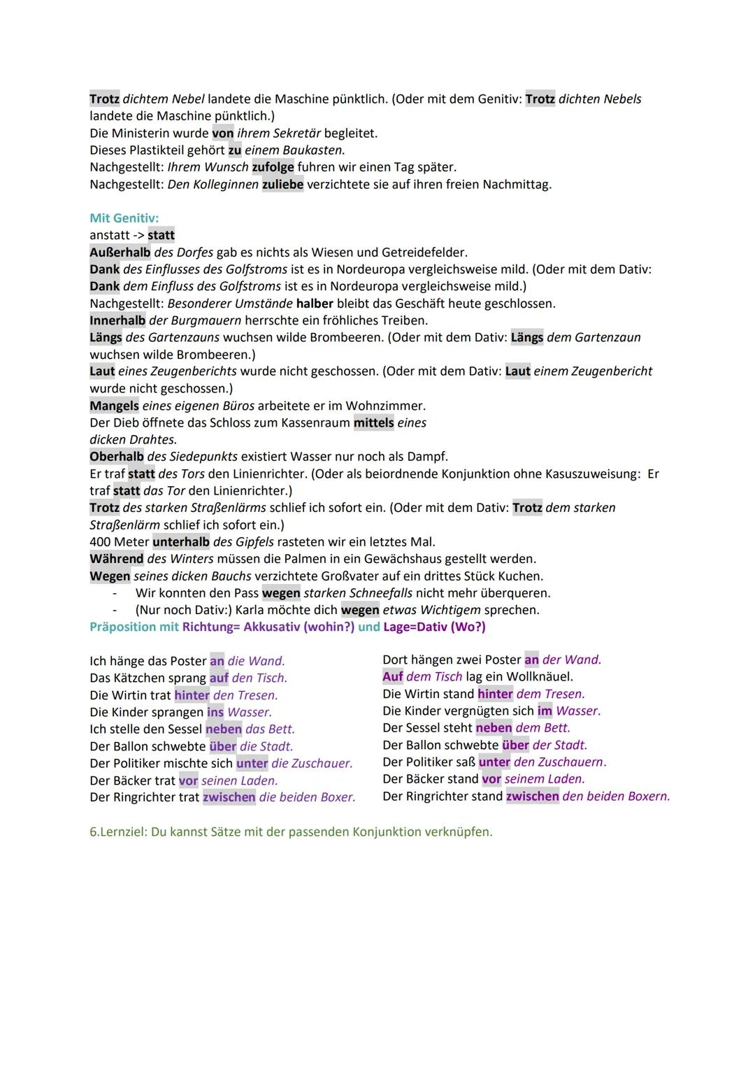 1.Lernziel: Du weisst, dass die Partikeln aus den 4 Unterarten Präposition, Konjunktion, Adverb und
Interjektion bestehen.
Text von Herr Dar