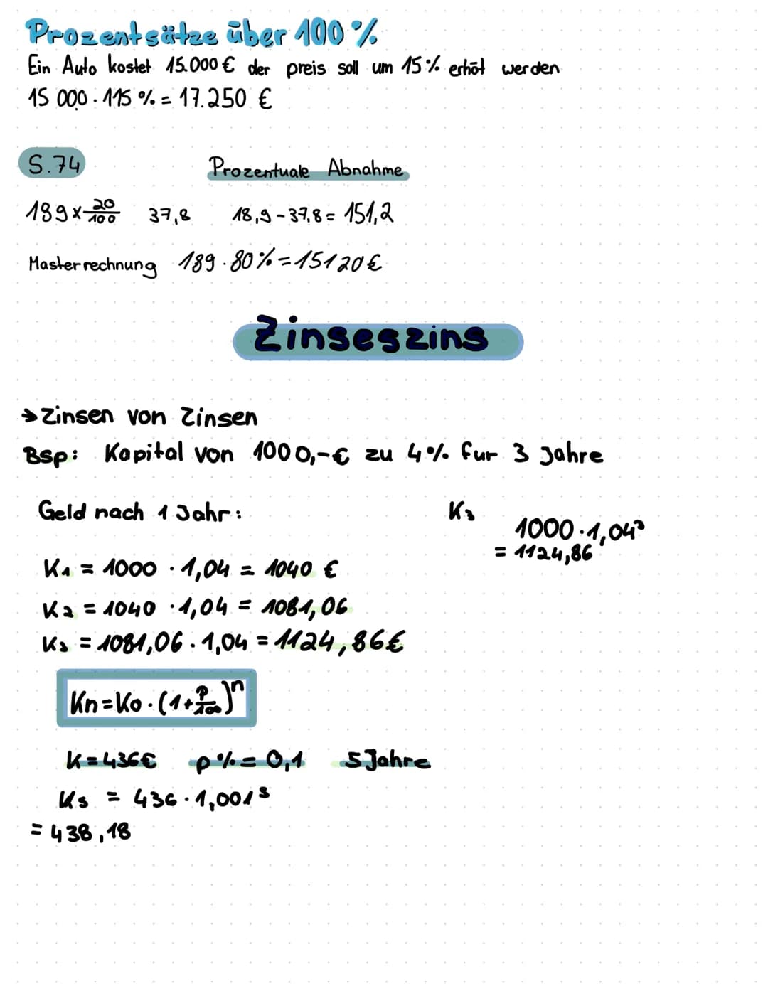 15.02.21
Mathe
ARBEIT 3
LERNZETTEL
W = G. ₁800
G = w: 700
P" - y 100
●
=
Zinsen
(2): K. 200
Kapital /Darlehen (K) 2:00
Zinssatz (2³) / / 100