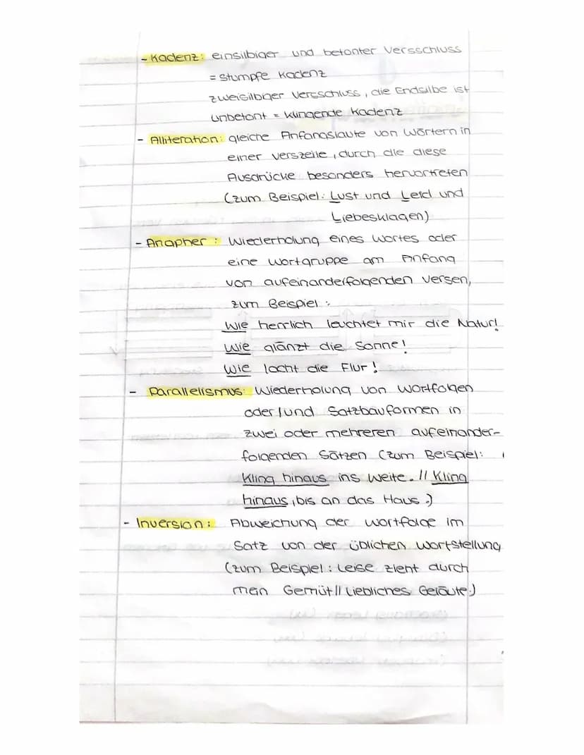 Gedicht
GEDICHTRUFBAU
Außerer Aufbau
Vers
: Gedichtzeile
Strophe Sinnabschnit
Enjambement (Zeilen - oder Verssprung):
Übergreifen des Satzes