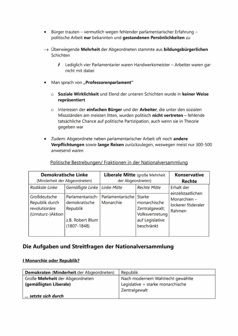 Die Märzrevolution von 1848
Die Träger und Ziele der Revolution in den deutschen Staaten
Die Märzforderungen
●
Forderungen politischer und s