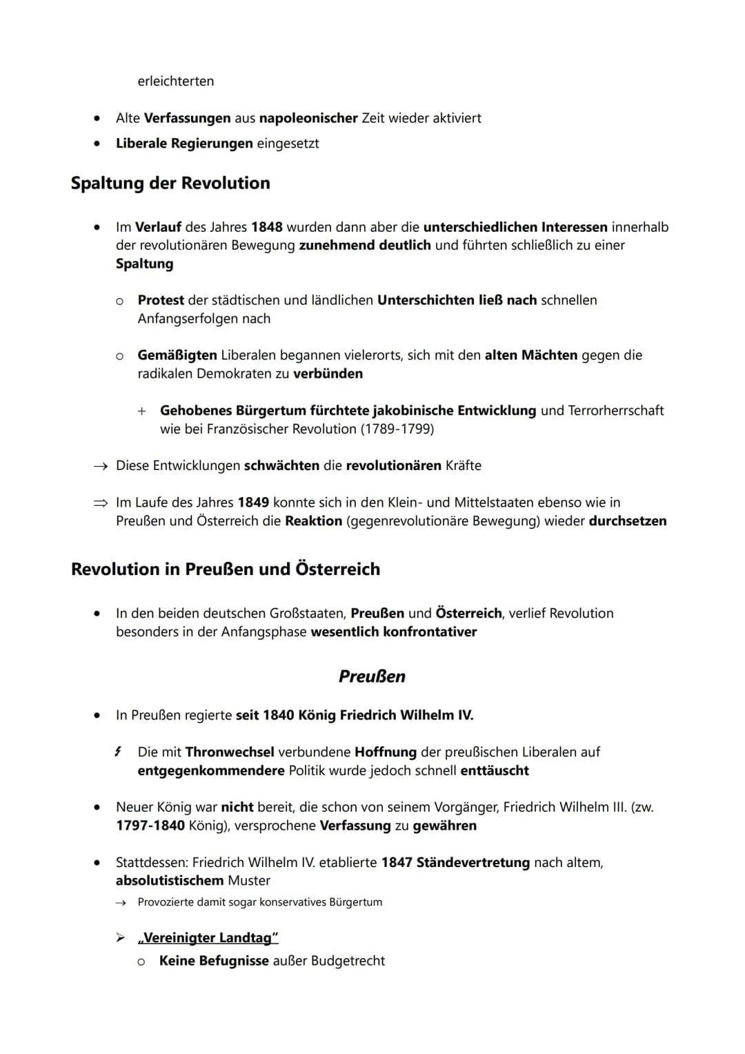 Die Märzrevolution von 1848
Die Träger und Ziele der Revolution in den deutschen Staaten
Die Märzforderungen
●
Forderungen politischer und s