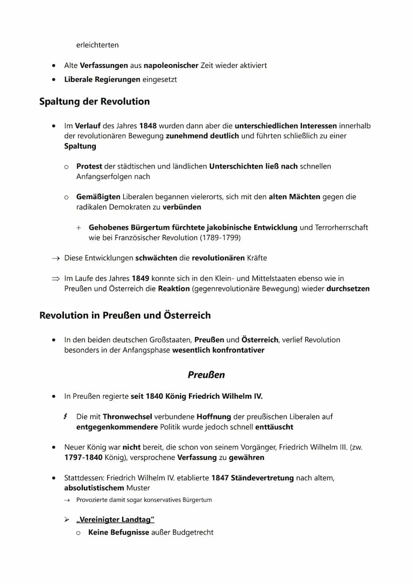 Die Märzrevolution von 1848
Die Träger und Ziele der Revolution in den deutschen Staaten
Die Märzforderungen
●
Forderungen politischer und s