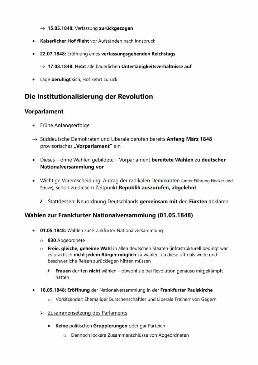 Die Märzrevolution von 1848
Die Träger und Ziele der Revolution in den deutschen Staaten
Die Märzforderungen
●
Forderungen politischer und s