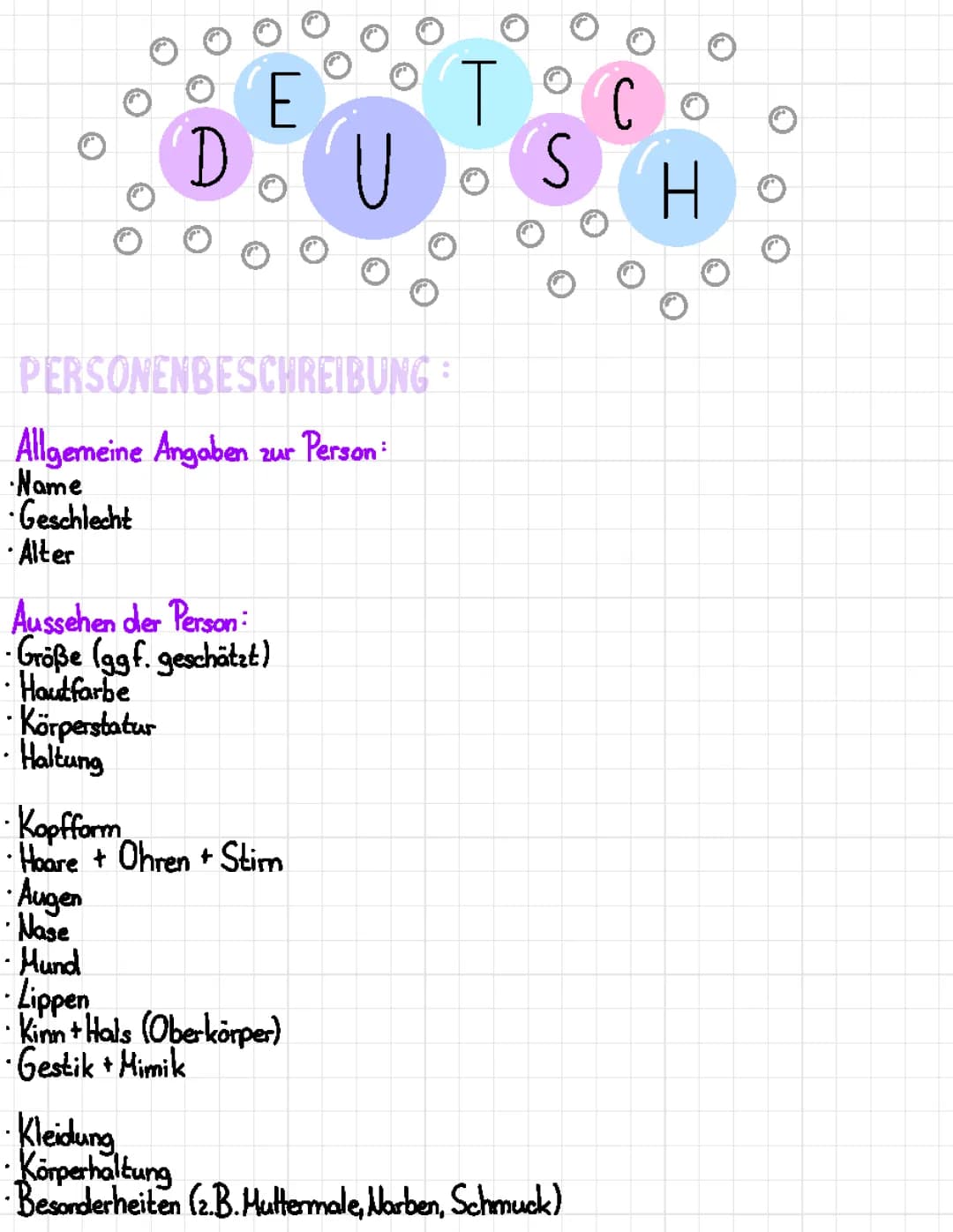Personenbeschreibung 