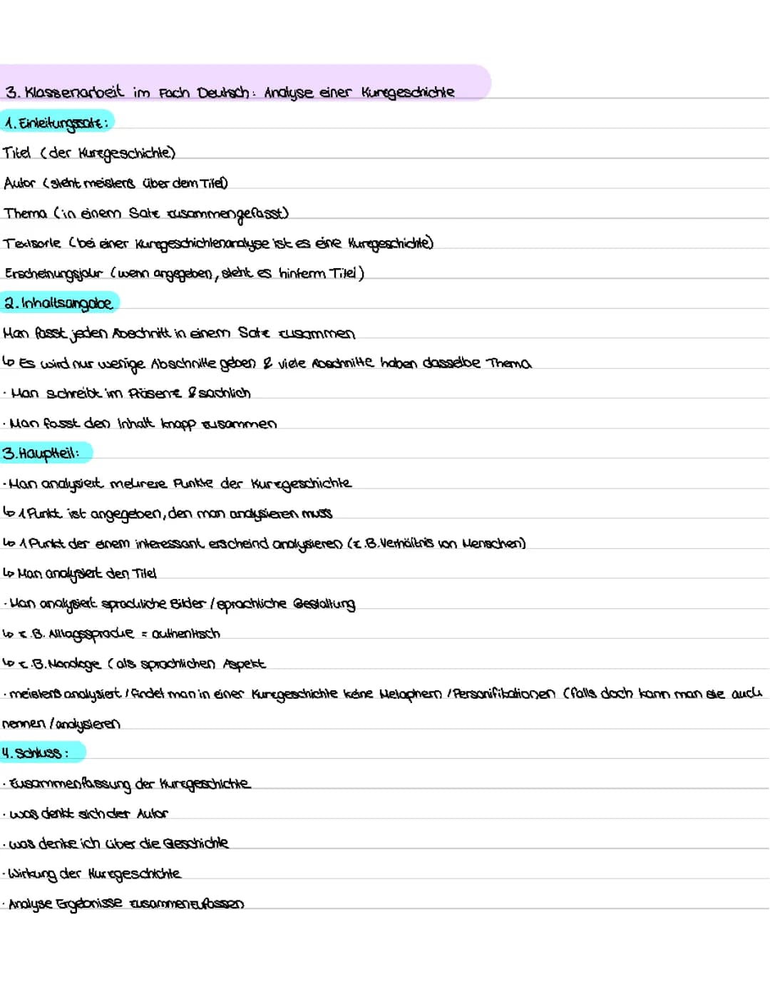 Wie du eine Kurzgeschichte im Deutschunterricht analysierst