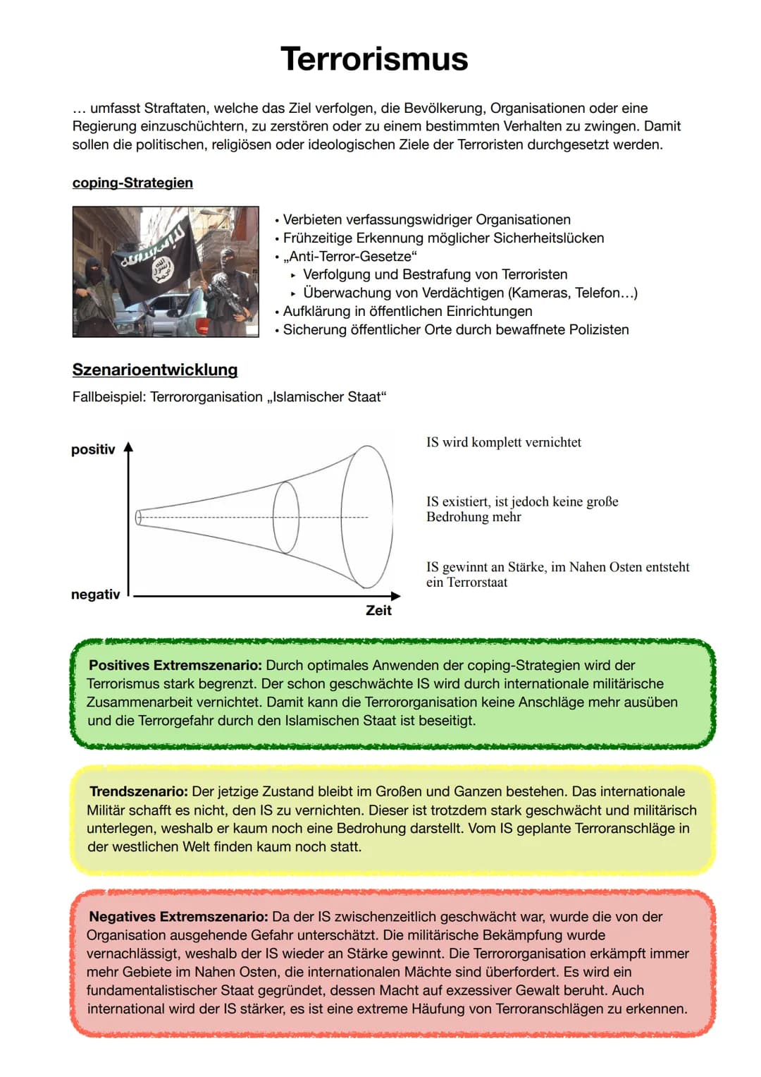 Weltprobleme im 21. Jahrhundert- Terrorismus
Definition Terrorismus:
Terrorismus umfasst Straftaten, welche das Ziel verfolgen, die Bevölker