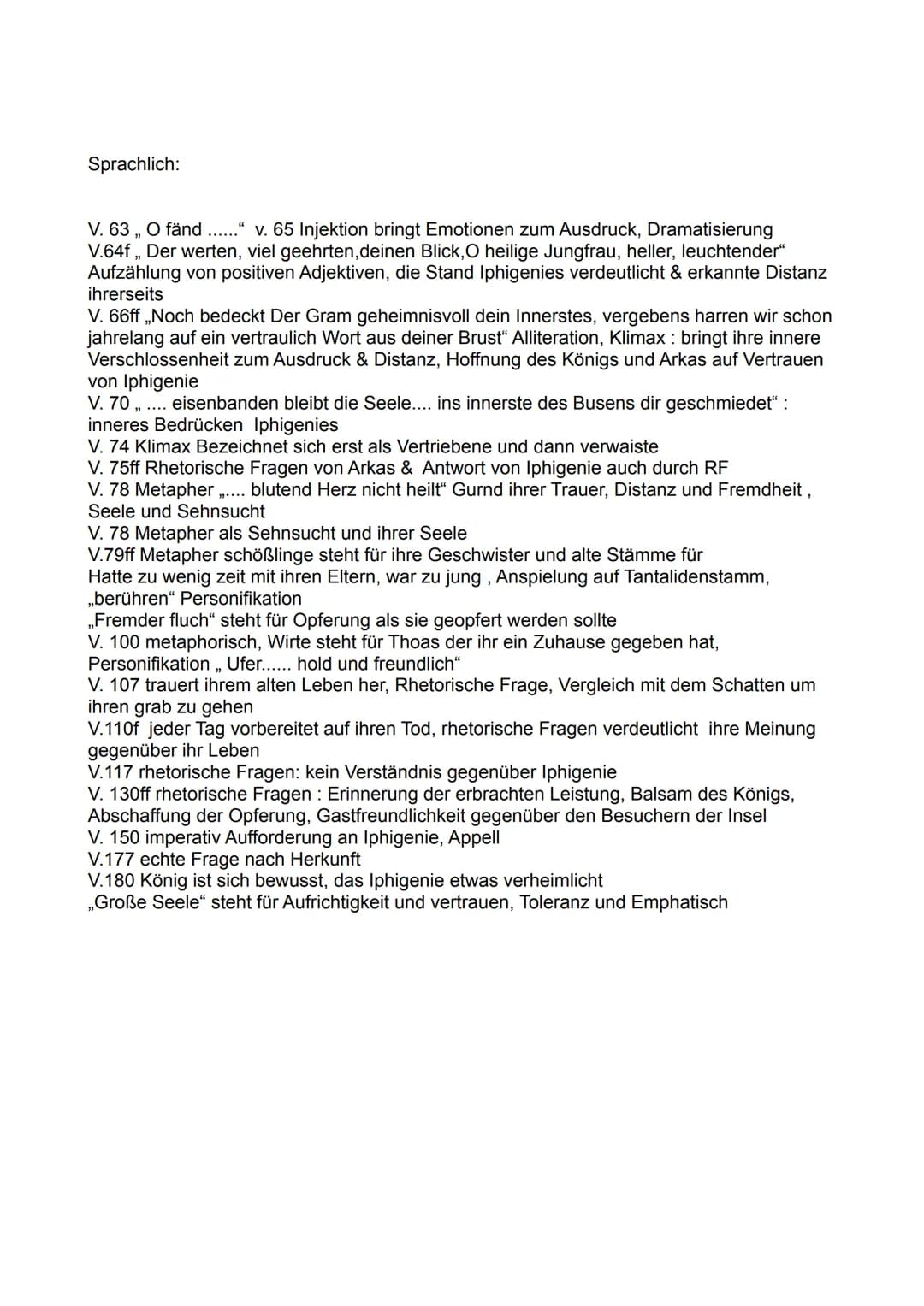 Szenenanalyse 1 Aufzug, zweiter Auftritt
Das Drama ,,Iphigenie auf Tauris" von Johann Wolfgang von Goethe wurde 1787
veröffentlicht und im J