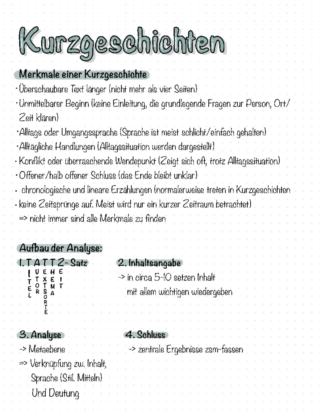 Kurzgeschichten 