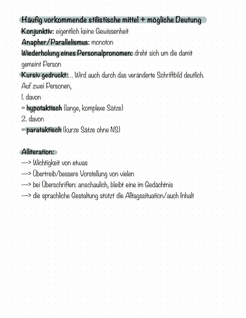 Kurzgeschichten
Merkmale einer Kurzgeschichte
• Überschaubare Text länger (nicht mehr als vier Seiten)
Unmittelbarer Beginn (keine Einleitun