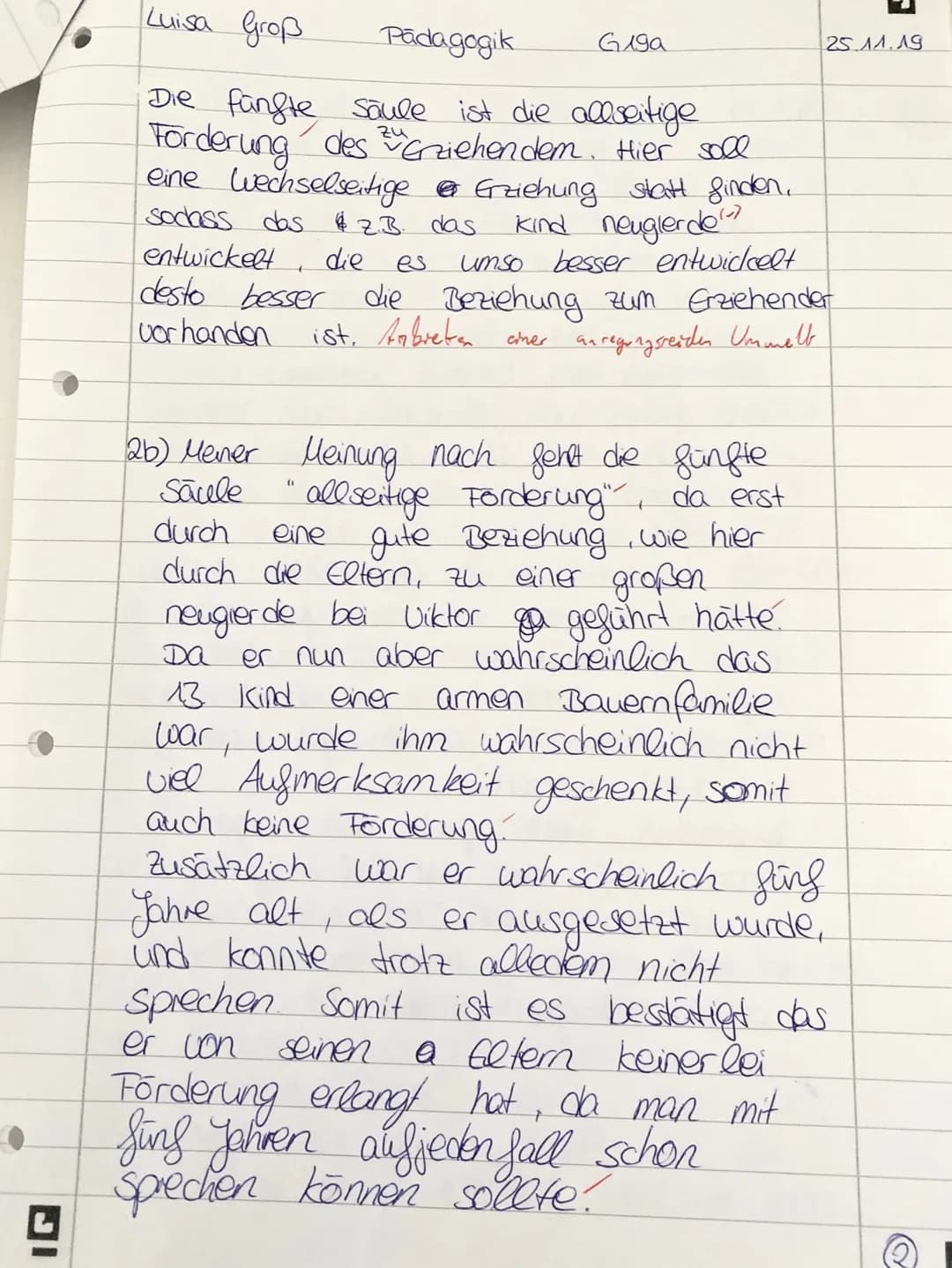 10
15
20
5
25
30
BGY G 19a
Anzahl der abgegebenen Blätter:
Pädagogik: LB 1 - Erziehungsprozesse mitgestalten
Thema: Die Möglichkeit und Notw