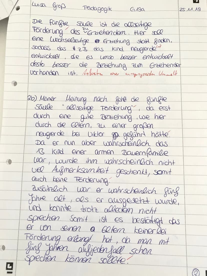 10
15
20
5
25
30
BGY G 19a
Anzahl der abgegebenen Blätter:
Pädagogik: LB 1 - Erziehungsprozesse mitgestalten
Thema: Die Möglichkeit und Notw