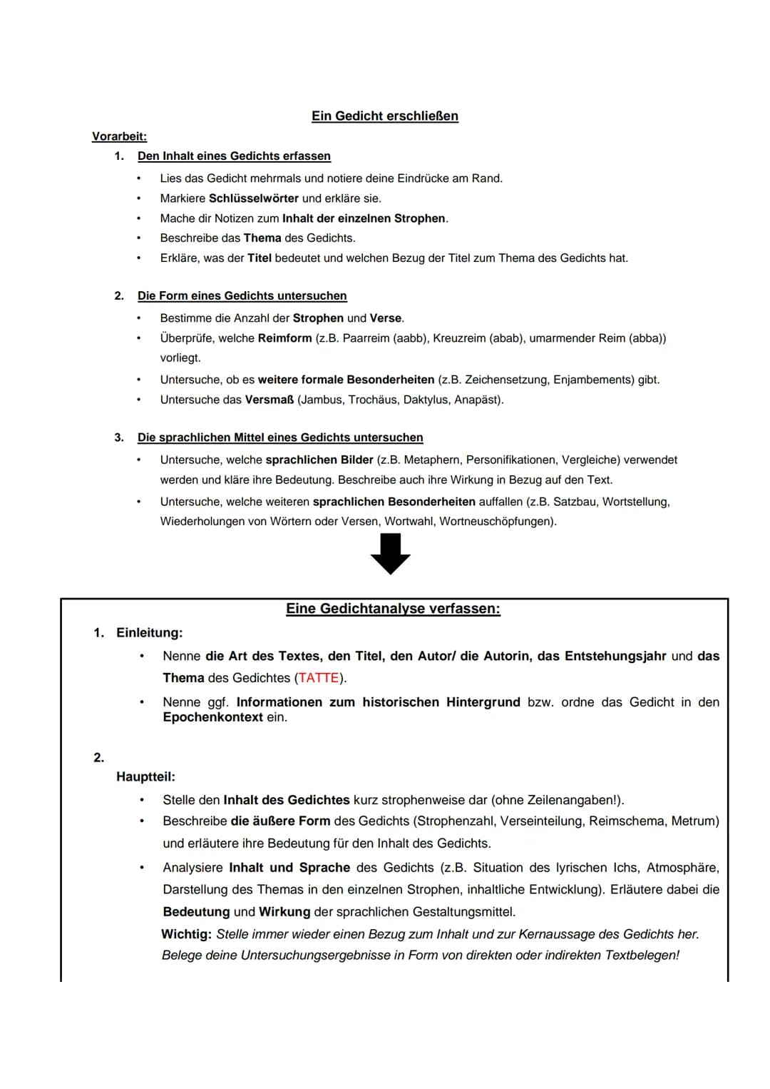 1.
Formulierungsbausteine zum Thema ,,Eine Gedichtinterpretation verfassen"
Form
Einleitung
Das Gedicht..." von ... aus dem Jahr ...thematis