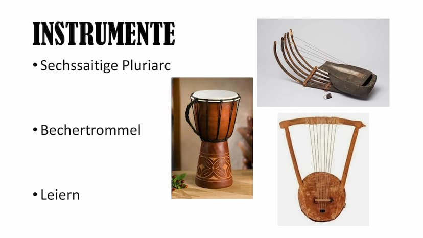 2838
Traditionelle
afrikanische Musik
KE
Www
VAVA
GOOD
SS
fayd ALLGEMEINES
●
• Starker Einfluss arabischer Musik wird
vernachlässigt
Mit Tro