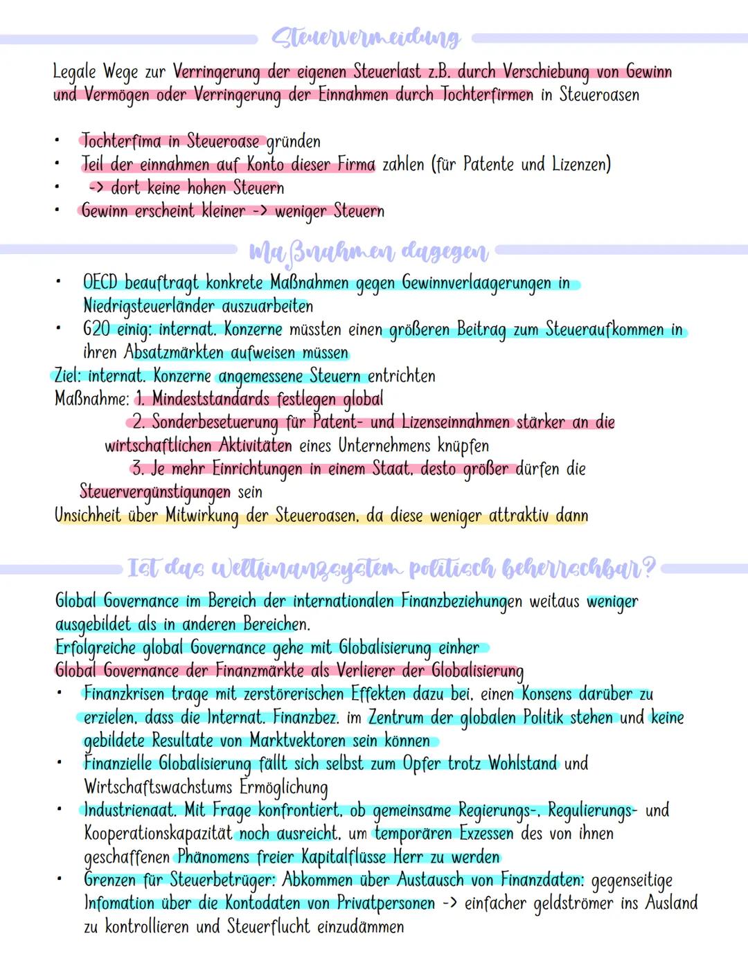 ·
Ökonomische Globalisierung
entsteht auf d. Basis globaler Produktions- und Lieferketten sowie globaler Güter-. Arbeits-
und Finanzmärkten
