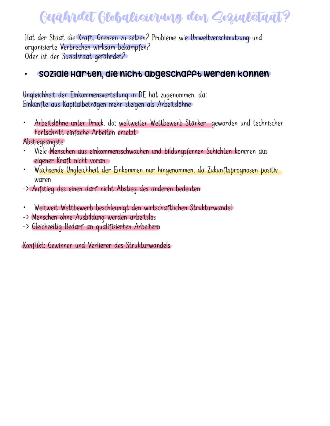 ·
Ökonomische Globalisierung
entsteht auf d. Basis globaler Produktions- und Lieferketten sowie globaler Güter-. Arbeits-
und Finanzmärkten
